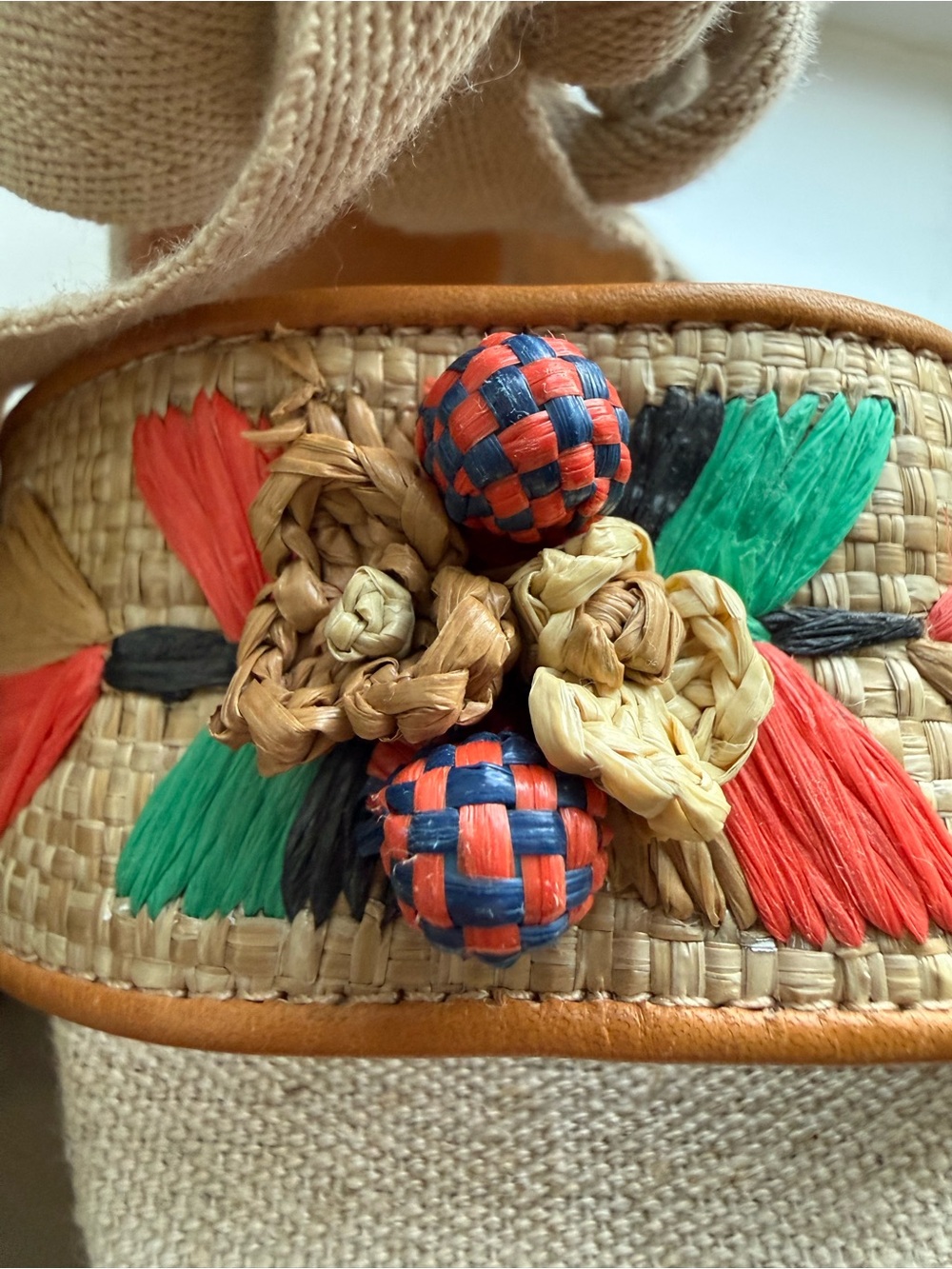 Tory Burch Multicolor Raffia Wedge Sandals - Picture 5 of 10